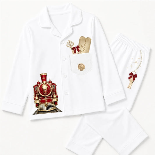 Personalised Luxury Christmas Express Pyjamas