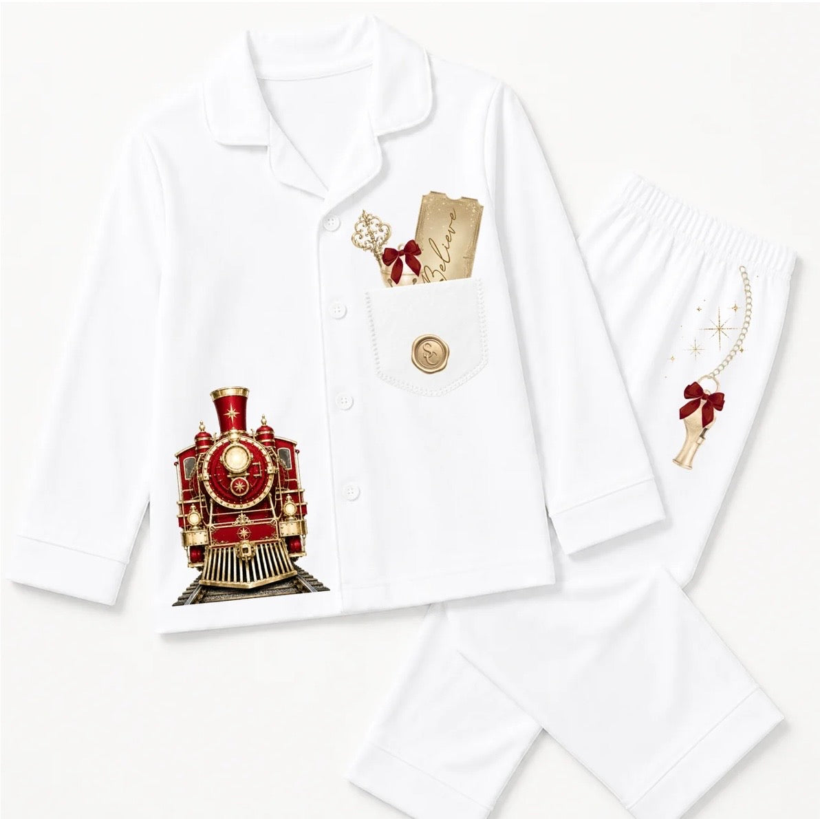 Personalised Luxury Christmas Express Pyjamas
