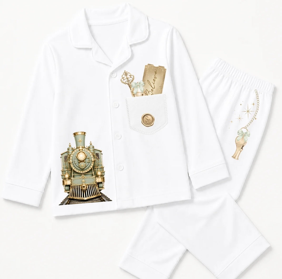 Personalised Luxury Christmas Express Pyjamas