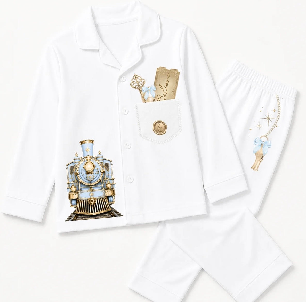 Personalised Luxury Christmas Express Pyjamas