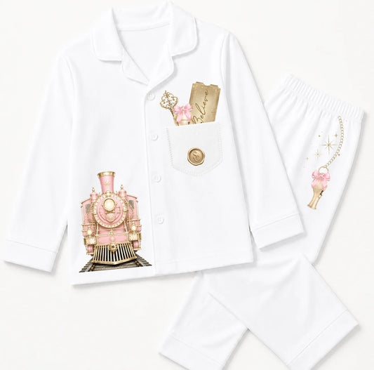 Personalised Luxury Christmas Express Pyjamas