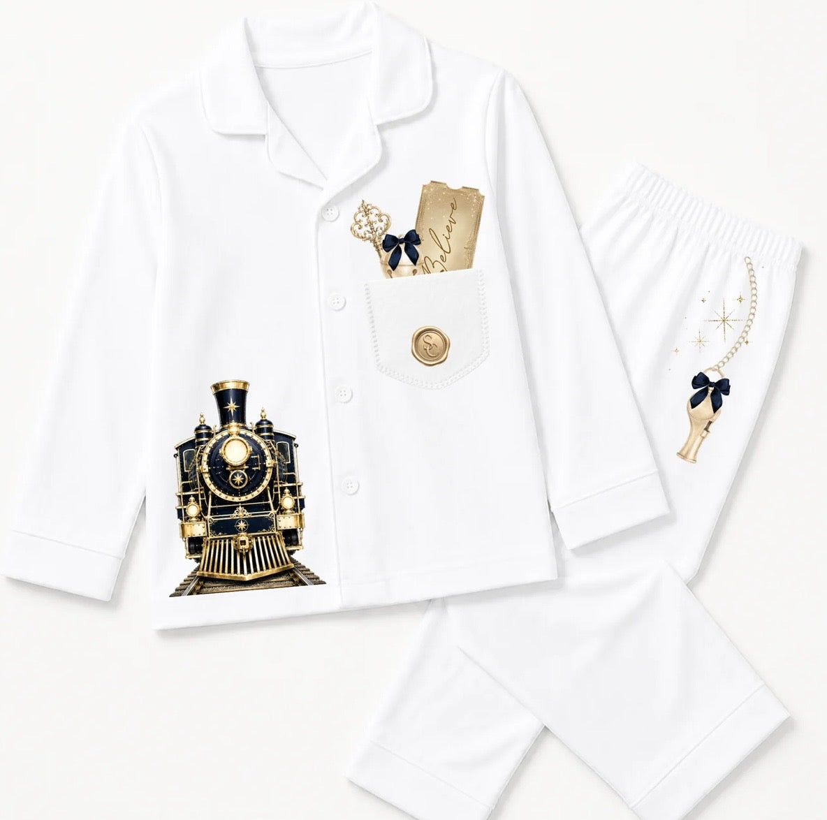 Personalised Luxury Christmas Express Pyjamas